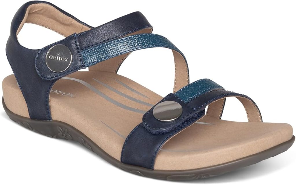 Aetrex Jillian Braided Quarter Strap